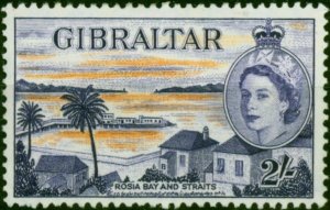 Gibraltar 1959 2s Orange & Violet SG155a Fine LMM