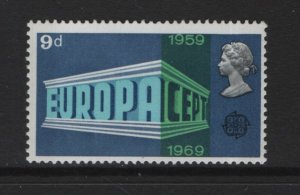 Great Britain  #585  MNH  1969  Europa  9p