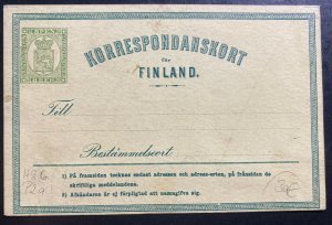 Mint Finland Postal stationery Postcard 8 Penni Green H86