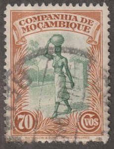 Mozambique Company, stamp,  Scott#185,  used,  hinged, 0.70 cents, woman