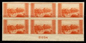 US Stamps #757 UNUSED NO GUM MINT NH XF PLATE BLOCK