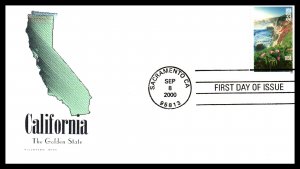 US 3438 California Statehood Tillotson U/A FDC