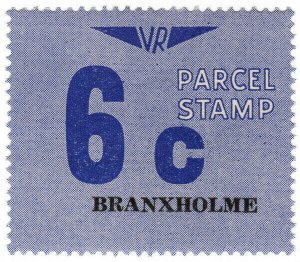 (I.B) Australia - Victoria Railways : Parcel Stamp 6c (Branxholme)