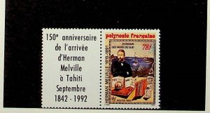 FRENCH POLYNESIA Sc 602 NH ISSUE OF 1992 - W/LABLE - MELVILLE