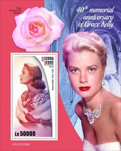 SIERRA LEONE - 2022 - Grace Kelly - Perf Souv Sheet - Mint Never Hinged