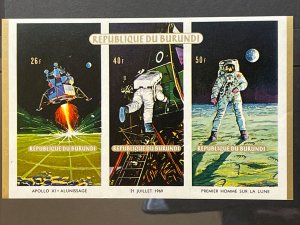 1969 + 1972, Burundi Space Souvenir Sheets (Sc# 302 and 384a) MNH