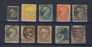 10x Canada Small Queen Stamps 1/2c-1c-2c-3c-5c-5c-6c-6c-8c-10c GV = $115.00