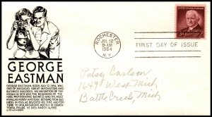 US 1062 George Eastman C Anderson Black Pencil FDC