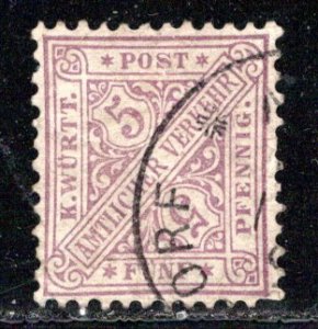 German States Wurttemberg Scott # O97, used