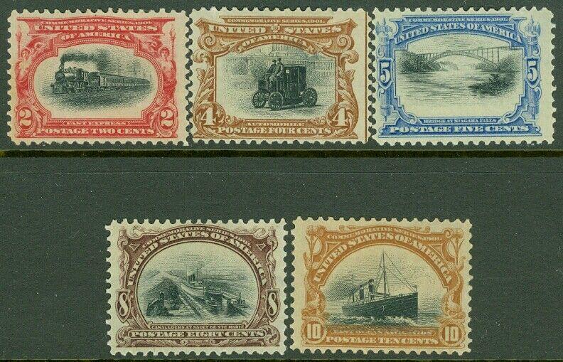 EDW1949SELL : USA 1901 Scott #295-99 Mint No Gum. Nice & Fresh set. Catalog $355