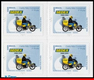 3101A BRAZIL 2011 POST SERVICES: SEDEX BR, MOTORCYCLE, RHM 852, BLOCK MNH