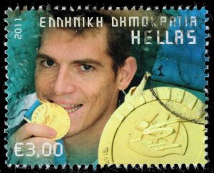 Greece #2518 Spyros Gianniotis with Gold Medal; Used