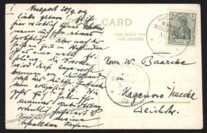 Germany 1909 Navy SMS Bremen MSP64 Feldpost Cover Newport News Americas S 107488