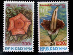 Indonesia Scott 1376-1377 MNH** Flora set