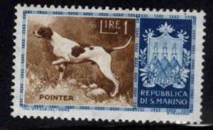 San Marino Scott 375 MH* Dog stamp