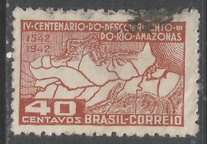 BRAZIL 607 VFU MAP 1144A-3