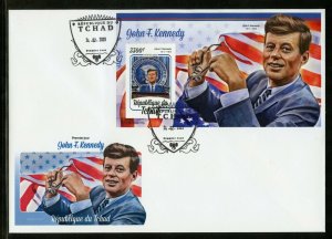 CHAD 2020 JOHN F. KENNEDY IMPERF SOUVENIR SHEET FIRST DAY COVER