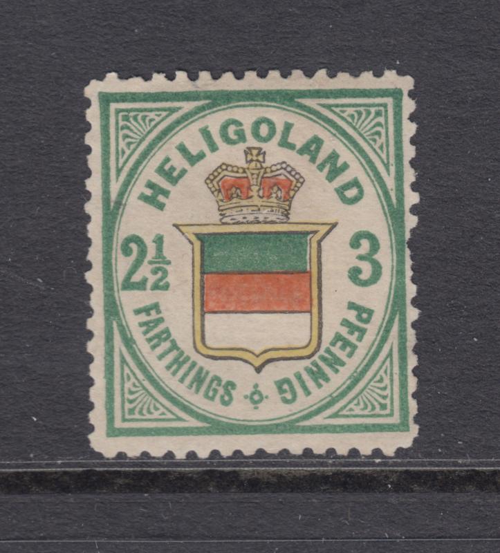 Heligoland Sc 20 MNG. 1876 3pf Coat of Arms, reprint or forgery