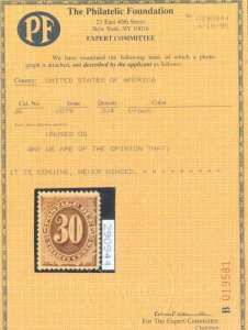 USA #J6 Extra Fine Never Hinged Gem **With Certificate**