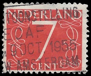 Netherlands #343 1953 Used