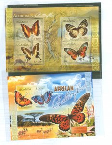 Uganda #1934/1944  Souvenir Sheet (Butterflies)