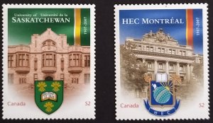 Canada 2007 - UNIVERSITY MONTREAL SASKATCHEWAN MNH Die Cut # 2209i-2210i