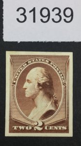 US STAMPS #210p4 PROOF ON CARD  DARK BROWN LOT #31939