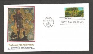 1985 IYY Scout # 2161 Official BSA FDC Fleetwood cachet