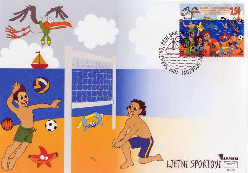 BOSNIA & HERZEGOVINA / 2016, (FDC) Summer sports, MNH