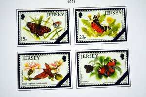 COLOR PRINTED GB JERSEY 1958-2010 STAMP ALBUM PAGES (198 illustrated pages)