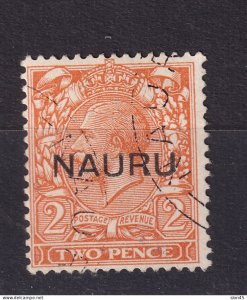 Nauru 1923 Short left stroke to N variety Used   15610