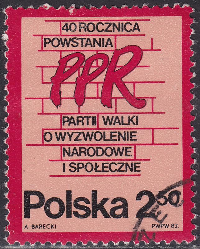 Poland 2501 Polish Peoples Party 2.50zł 1982