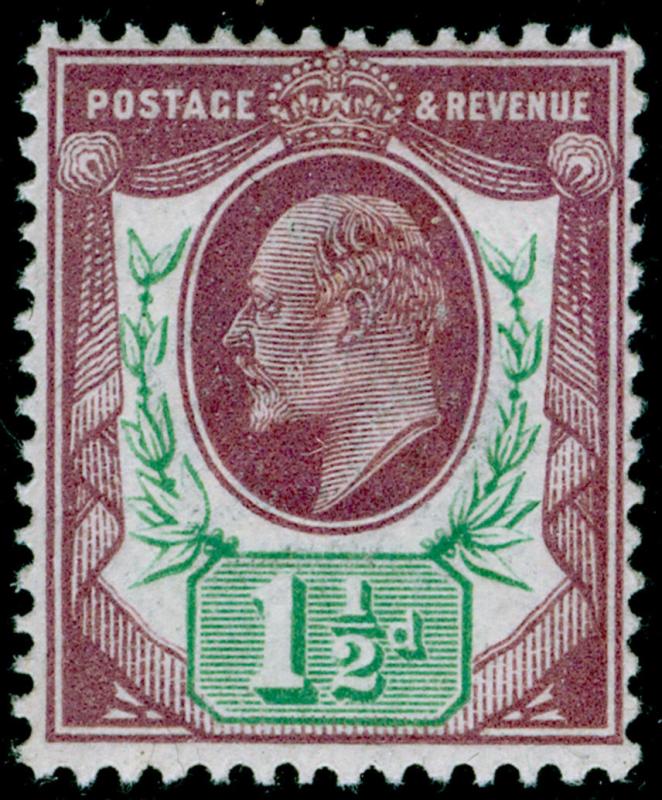 SG287 SPEC M10(-), 1½d dull reddish purple & green (F), NH MINT. Cat UNLISTED.