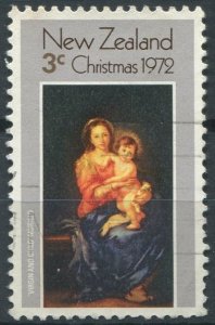 New Zealand Sc#504 Used, 3c gray & multi, Christmas 1972 (1972)