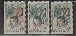 Morocco Scott 62-64  MNH** 1962 Student set