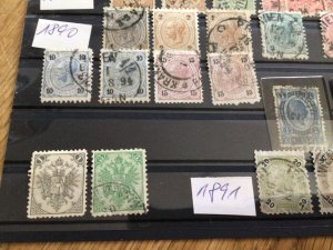 Austria 1883 to 1891 used stamps A12941