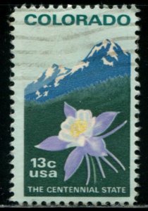 1711 US 13c Colorado Centennial, used