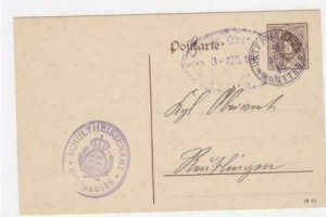 Germany Wurttemburg Unterhausen 1912  postal stationary stamps card R21234