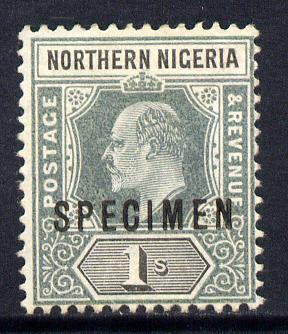 Northern Nigeria 1902 KE7 Crown CA 1s green & black o...