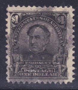 US 311 Used 1903 $1 Black David G. Farragut Issue VF Scv $90.00