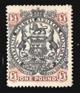 MOMEN: RHODESIA SG #73 1897 UNUSED £450 LOT #66759*