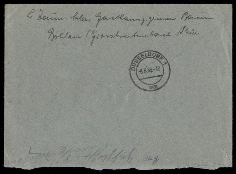 Germany 1943 Hitler With Swords Stamp Issue Registered Cover 71681