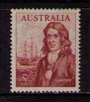 AUSTRALIA Sc# 375 MH FVF William Dampier Roebuck Ship