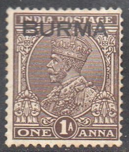 Burma 1937	1a chocolate MH