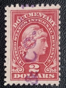 US #R258 USED VF $2 REVENUE F-VF