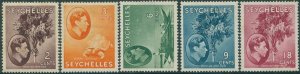 Seychelles 1938 SG135-139c Trees Tortoise Fishing KGVI MLH