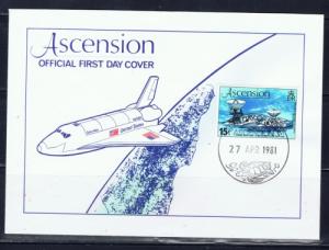 Ascension 1981 First Day Cover showing Space Shuttle