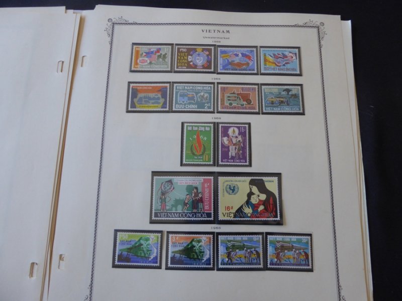 Vietnam 1963-1972 (MNH) Stamp Collection on Scott Spec Album Pages