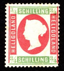 1873, Heligoland 3/4Sch, MLH OG, Sc 10