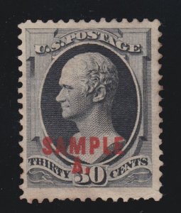 US 190SL 30c Hamilton Sample A. Specimen VF POG H SCV $75